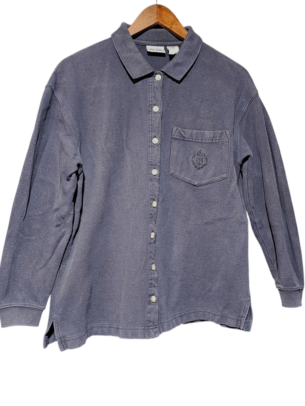 Cub Classics Navy Blue Button Front Cardigan Sweater Med 100% Cotton